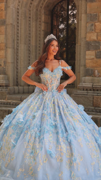 Sheer-Corset Quinceanera Dress: Amarra 54232