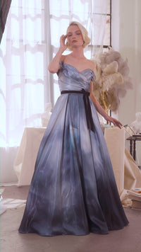 Blue Watercolor Prom Dress: Andrea & Leo A1431