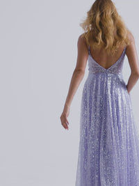 A-Line Long Sequin Prom Dress: Faviana 11203