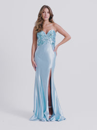 Sparkly Faviana Strapless Long Prom Dress 11060