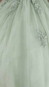 Ladivine 15710 Off-Shoulder Green Quinceañera Dress