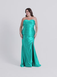 Faviana Plus-Size Strapless Long Prom Dress 9545