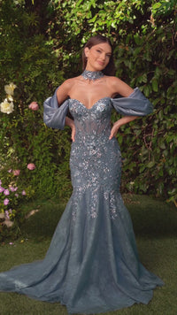 Long Mermaid Prom Dress: Andrea and Leo  A1354