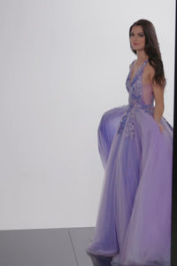 Jovani Lilac Purple Long Prom Ball Gown 24602