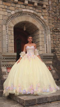 Puff-Sleeve Quinceanera Dress: Amarra 54234