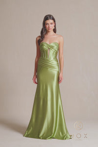 Strapless Long Corset Prom Dress: Nox Anabel T1500