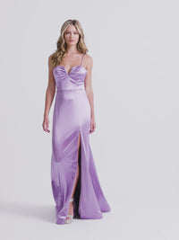 Stretch-Satin Long Faviana Prom Dress 11025