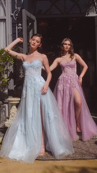 Strapless Long Prom Dress: Andrea & Leo A1378