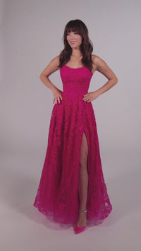 Ellie Wilde Long Lace Prom Dress EW35222