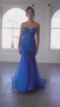 Strapless Sweetheart Long Mermaid Prom Dress CB139