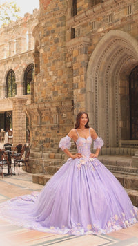 Puff-Sleeve Quinceanera Dress: Amarra 54234