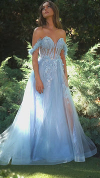 Off-Shoulder Prom Ball Gown: Andrea and Leo A1237