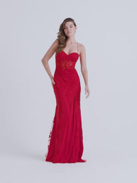 Lace-Applique Long Faviana Prom Dress 11054