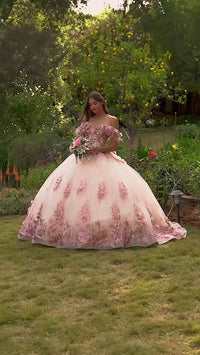 Glitter Quince Dress with Back Bow: Ladivine 15701