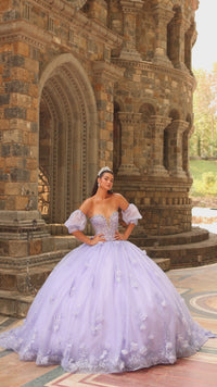 Catehdral-Train Quinceanera Dress: Amarra 54242