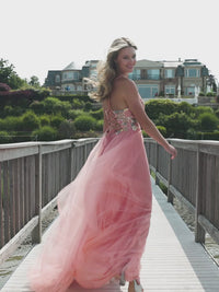 Faviana Long Prom Dress with Sequin Floral 11001