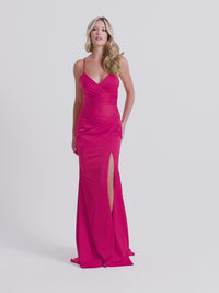 Faviana Long Satin Formal Prom Dress 11068