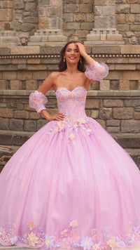 Puff-Sleeve Quinceanera Dress: Amarra 54234