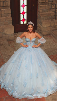 Catehdral-Train Quinceanera Dress: Amarra 54242