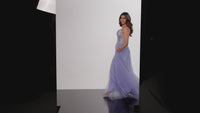 Pastel V-Neck Prom Ball Gown JVN37457