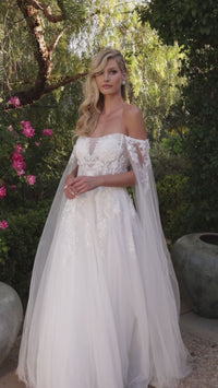 Off-Shoulder White Wedding Dress A1080W