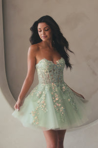 Strapless Short Pastel Homecoming Dress BZ9024S