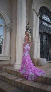 Long Pink Prom Dress: Portia and Scarlett PS24254