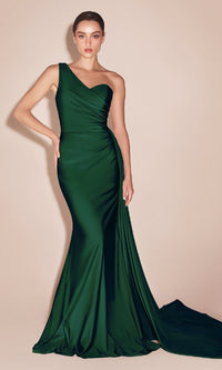 Side-Sash One-Shoulder Long Prom Dress PT004