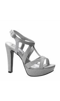 Queenie Silver Glitter Prom Shoes: Touch Ups 4222