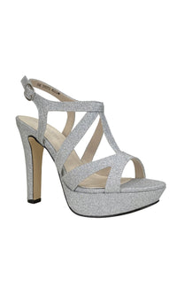 Queenie Silver Glitter Prom Shoes: Touch Ups 4222