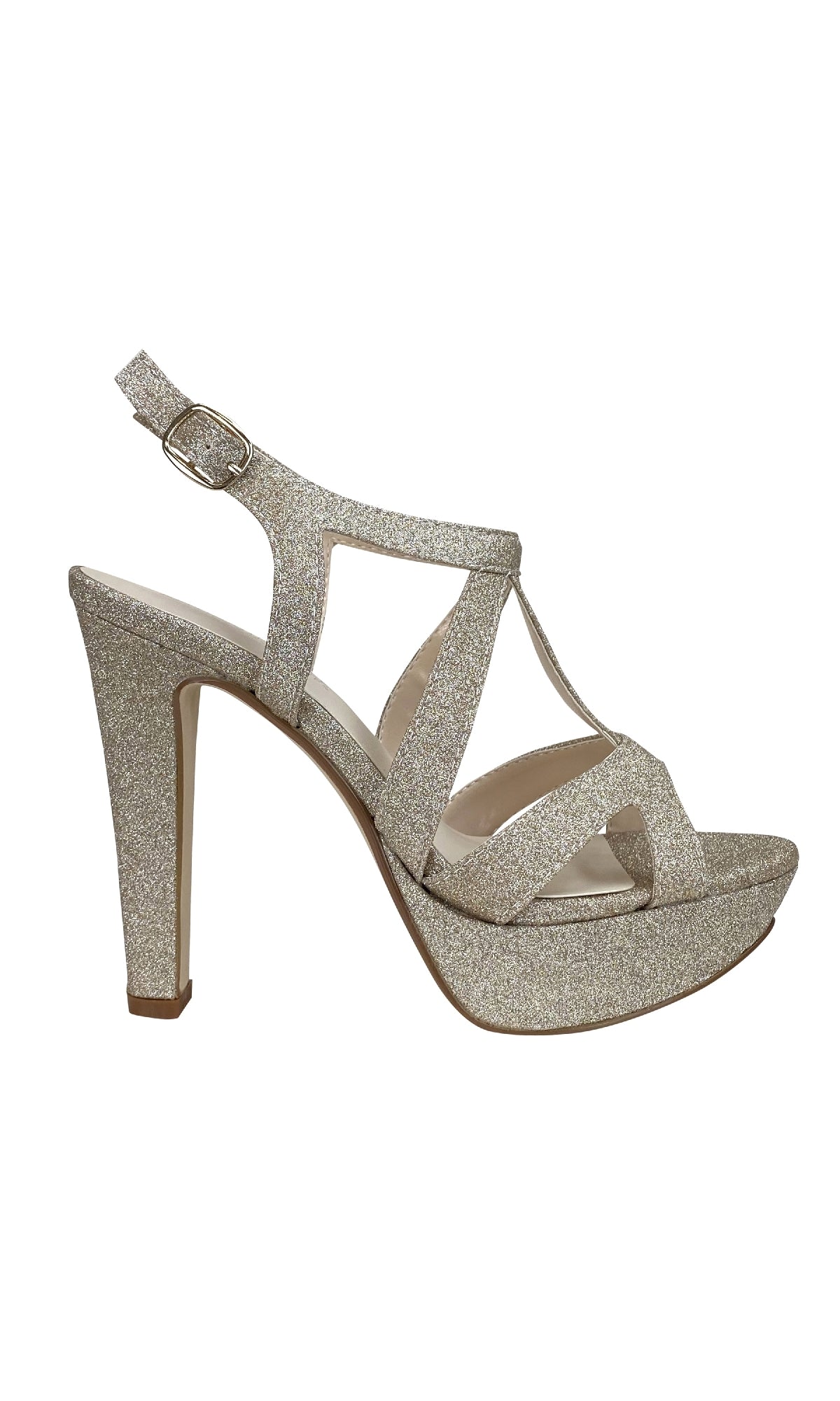 Queenie Champagne Glitter Prom Shoes: Touch Ups 4223