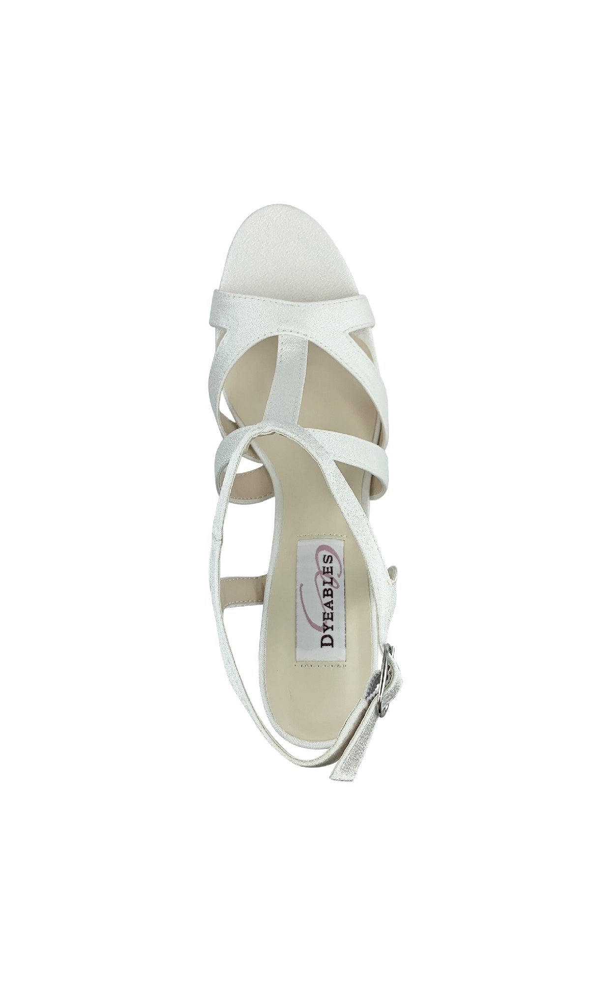 Queenie White Crepe Prom Shoes: Dyeables 4287