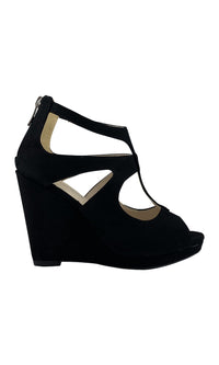 Rory Black Wedge Prom Shoes: Touch Ups 4476