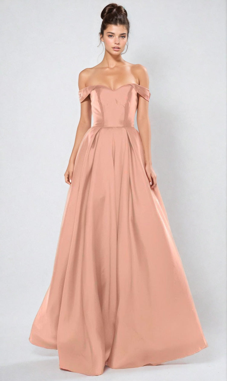 Off-the-Shoulder Long Prom Ball Gown: Chicas C9197