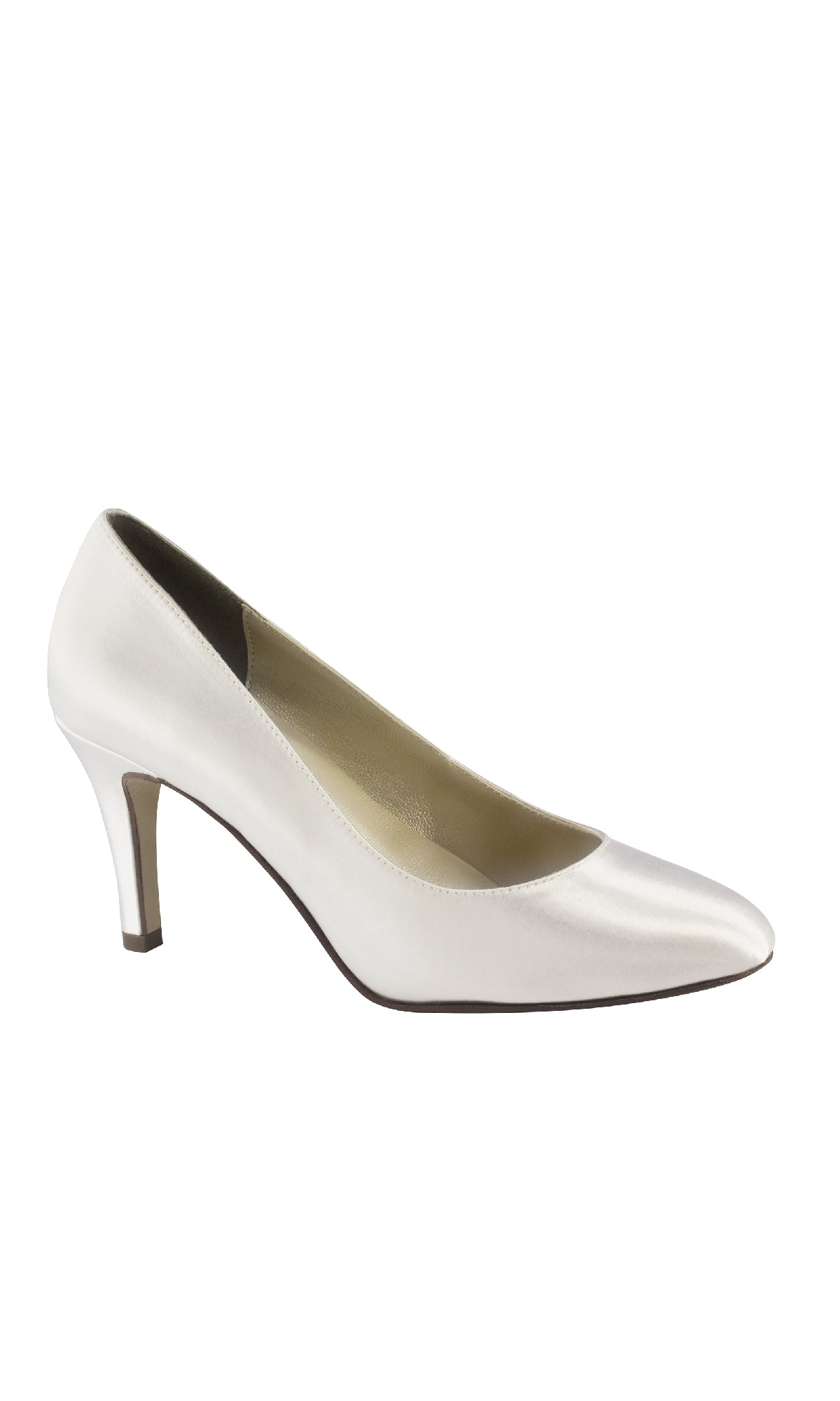 Sandra Classic White Satin Prom Shoes: Touch Ups 503