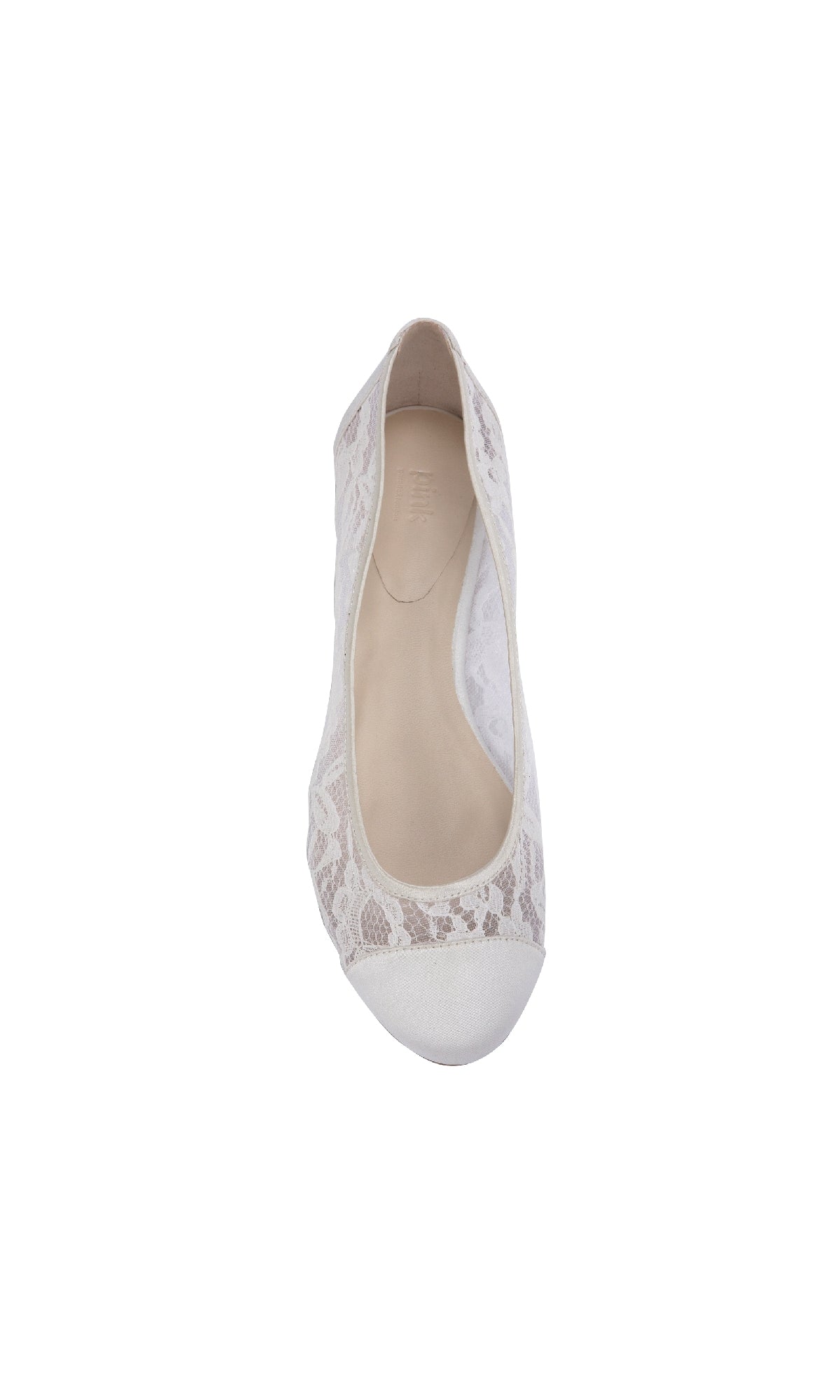 Sweetie Ivory Lace Prom Shoe Flats: Paradox London P1612