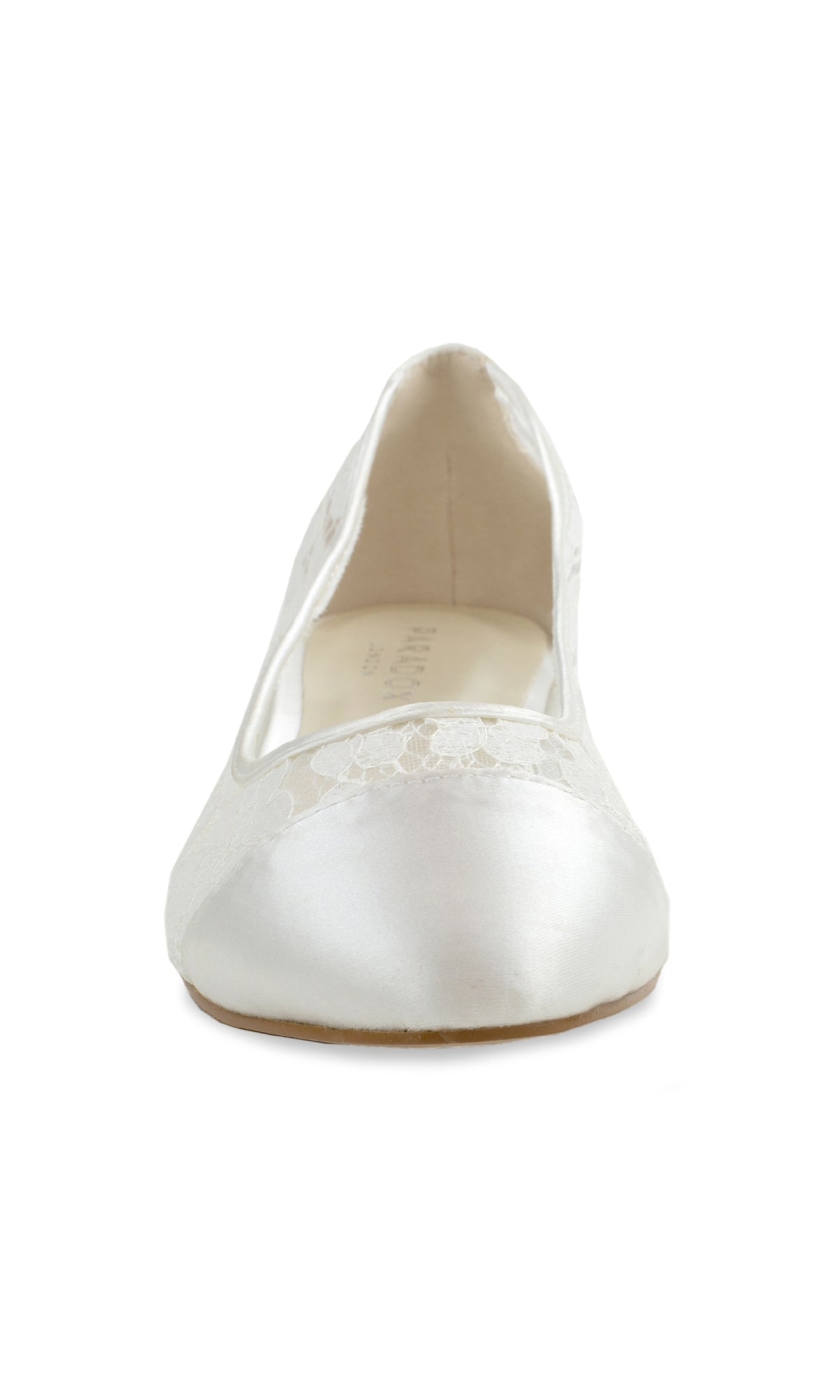 Sweetie Ivory Lace Prom Shoe Flats: Paradox London P1612