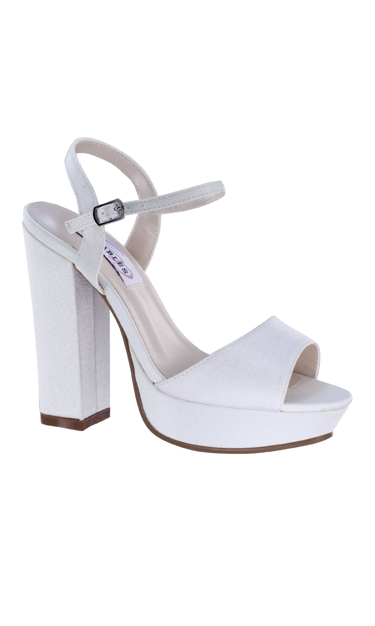 Whitta White Crepe Prom Shoes: Dyeables 4350