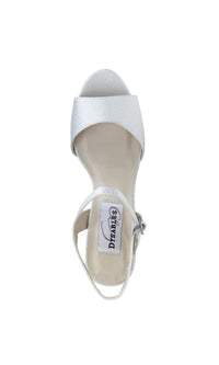 Whitta White Crepe Prom Shoes: Dyeables 4350