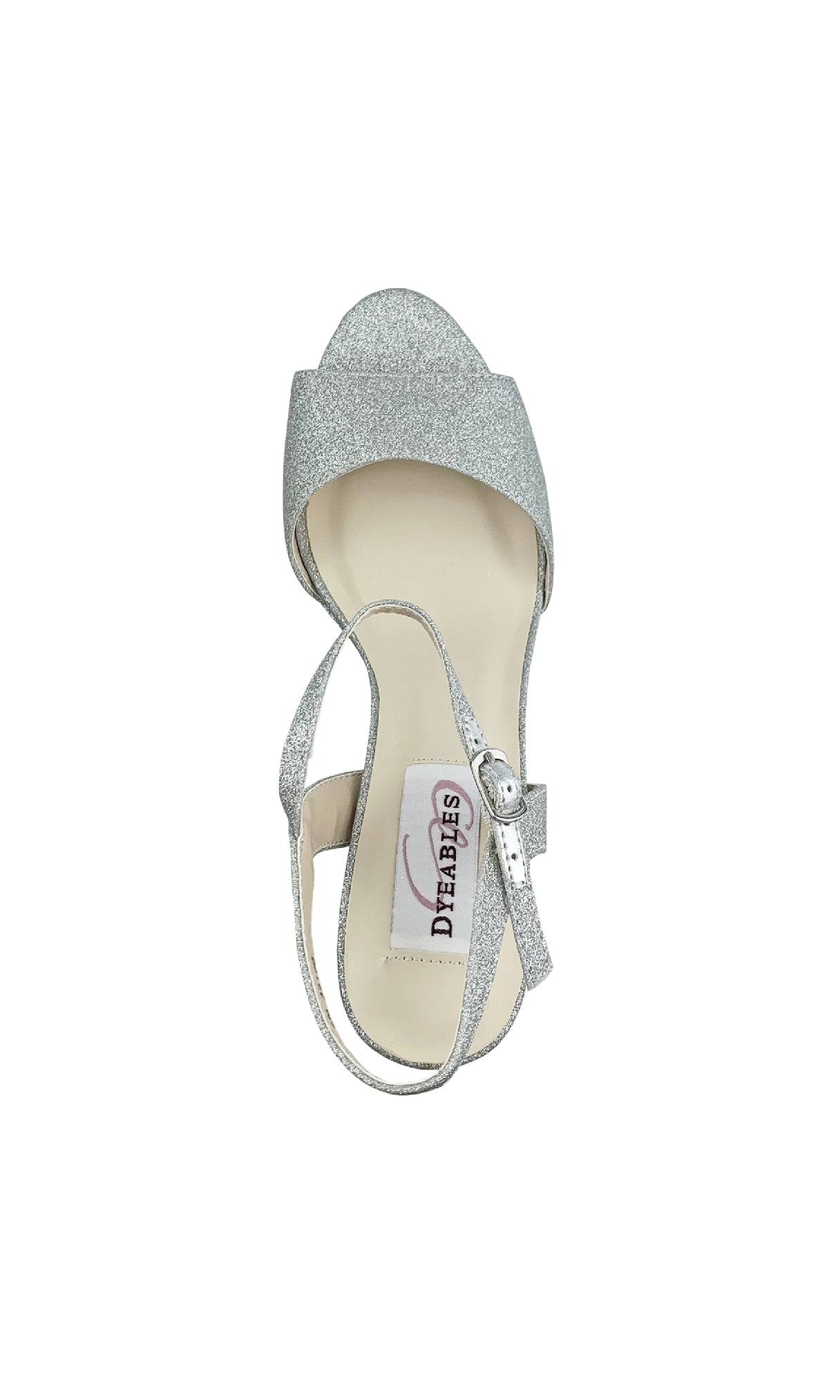 Whitta Silver Glitter Prom Shoes: Dyeables 55717