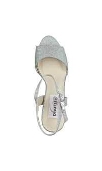 Whitta Silver Glitter Prom Shoes: Dyeables 55717