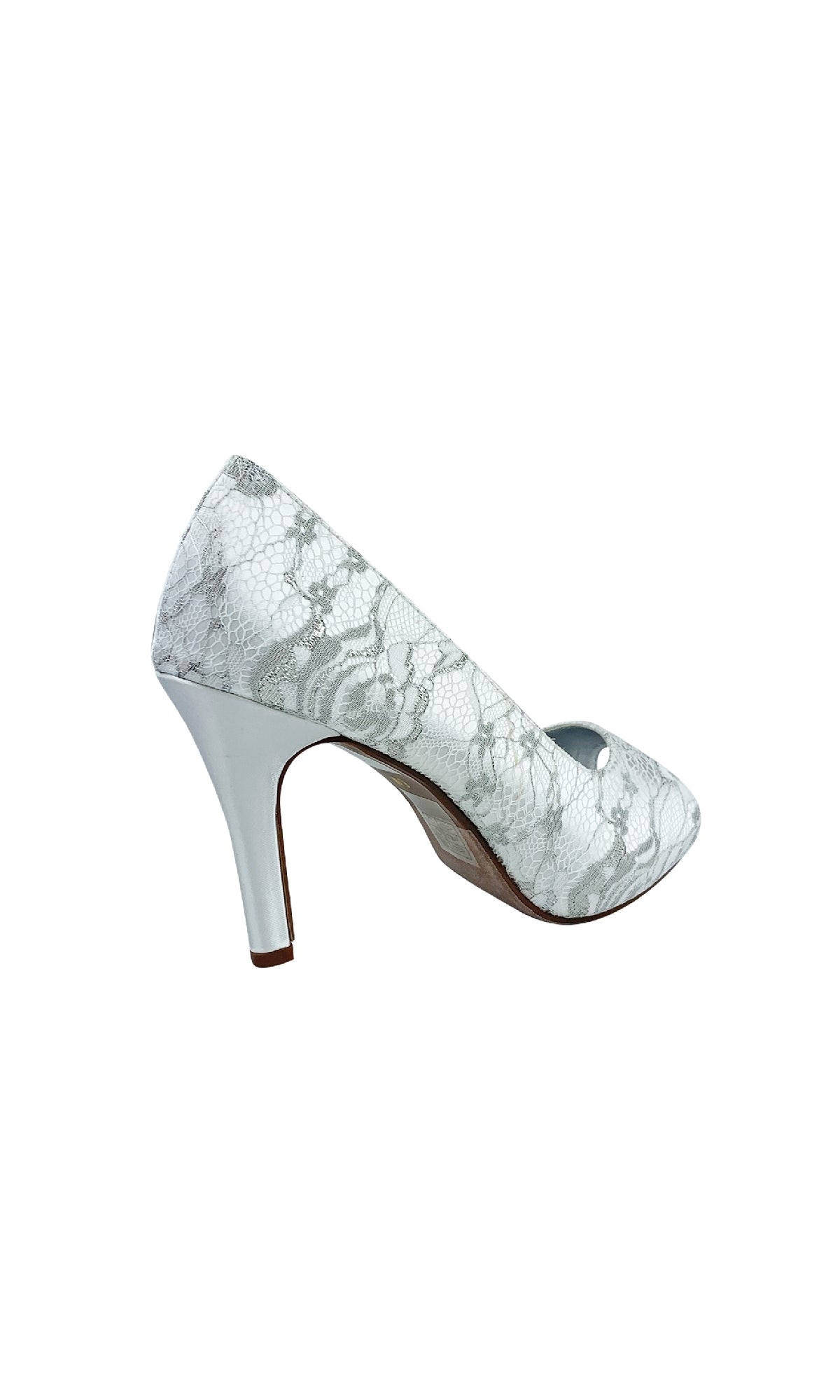 Winter White Lace and Satin Prom Shoes: Dyeables 32914