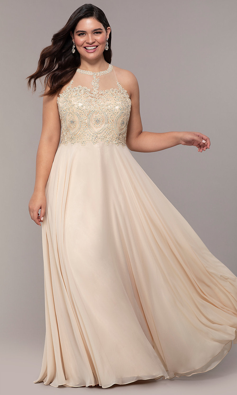 Champagne Colored Bridesmaid Dresses Chiffon Prom