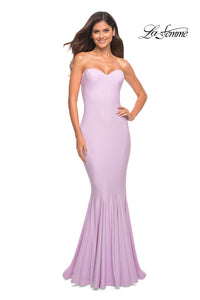 La Femme Simple Mermaid Strapless Formal Dress