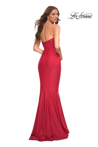 La Femme Simple Mermaid Strapless Formal Dress