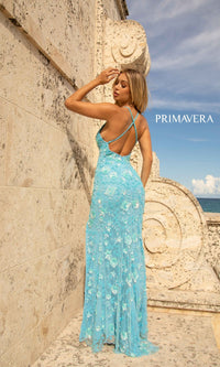 Primavera 3731 Sequin-Print Long Formal Prom Dress