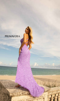 Bright Neon Primavera One-Shoulder Prom Dress 3761N