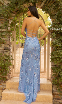 Strappy-Back Sequin Long Prom Dress 3931