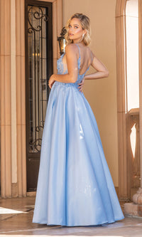 A-Line Ball Gown With Sheer Bodice