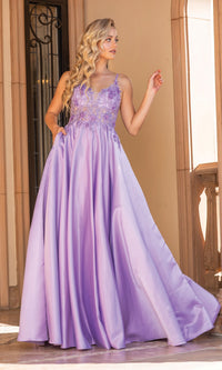 A-Line Ball Gown With Sheer Bodice